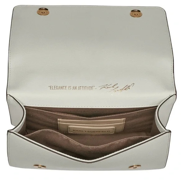 NWT! Karl Lagerfeld Simone Embroidered
Camellia Flap Crossbody - Picture 3 of 7